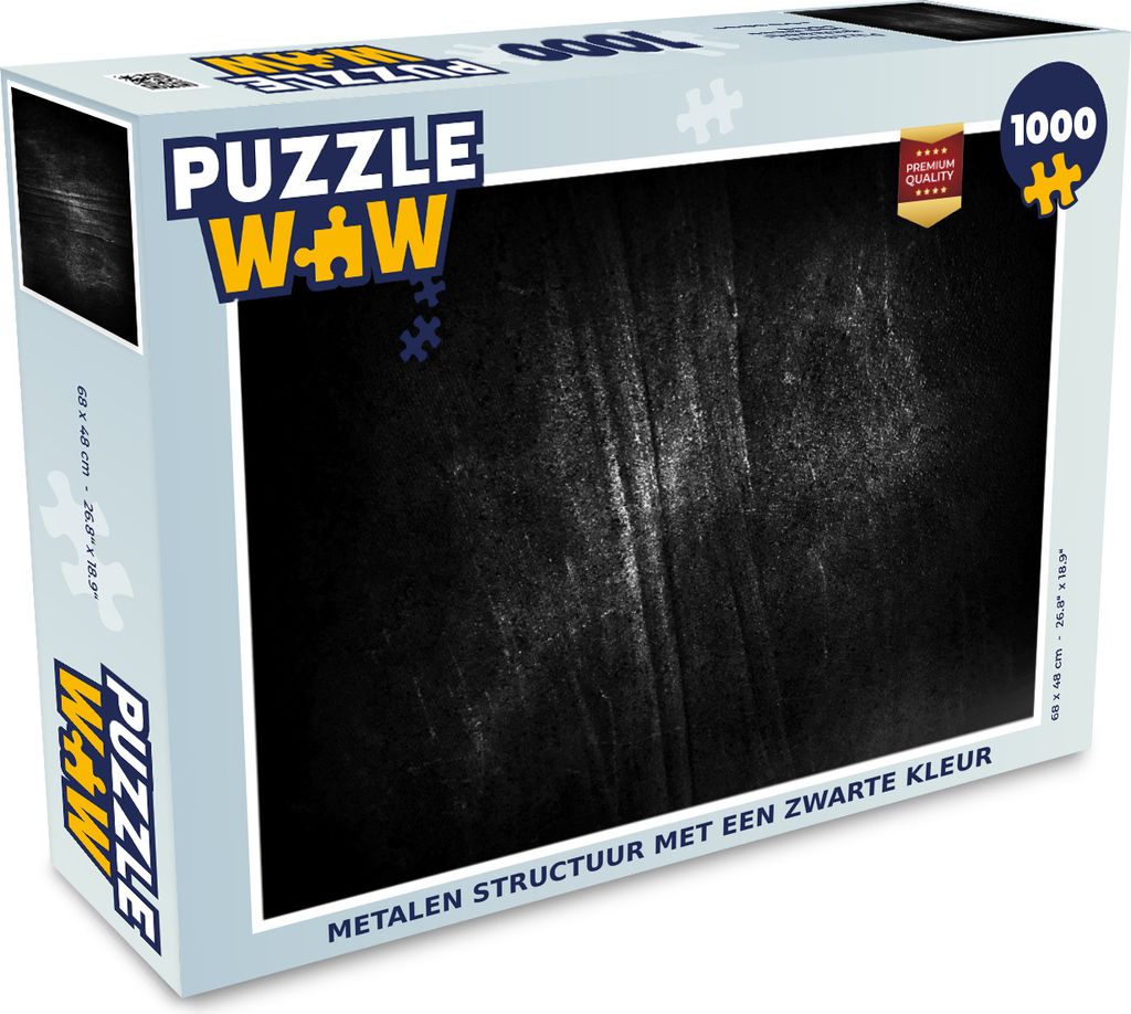 MuchoWow Puzzle 1000 Teile Metallic-Druck - Schwarz - Glitter - Erwachsene - Rätsel
