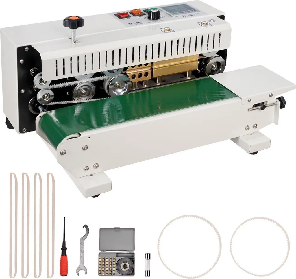 Scelleuse à bande horizontale robuste en acier avec dateur inclus - 9