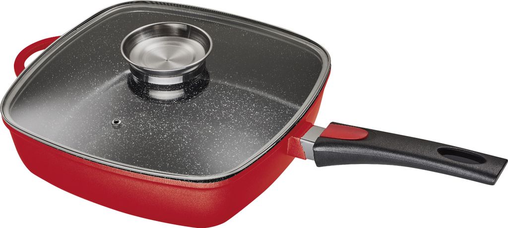 28x28cm KING® Aluguss Rechteckpfanne mit langlebiger Produktbild 
