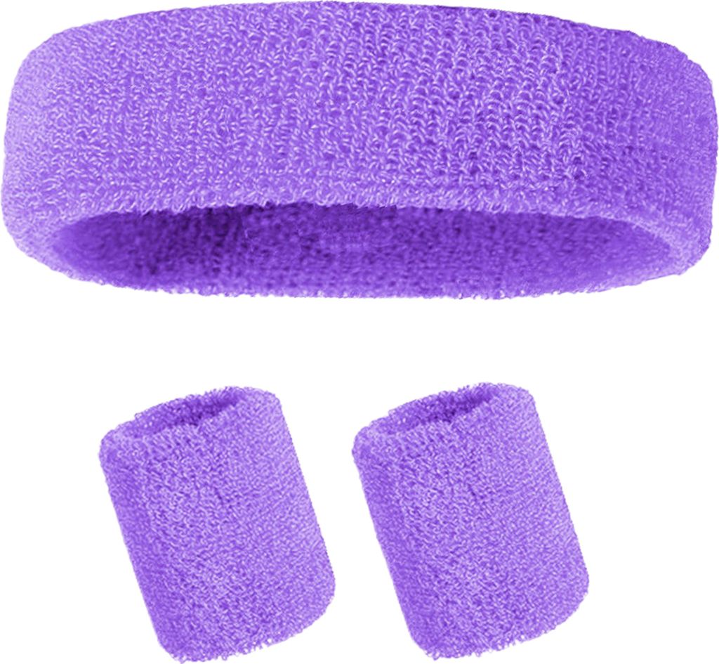 Schweißband-Set, Sport-Stirnband, Armband-Set, Frottee, Tennis, Gymnastik, Armband, sportliches Schweiß-Stirnband für Männer und Frauen