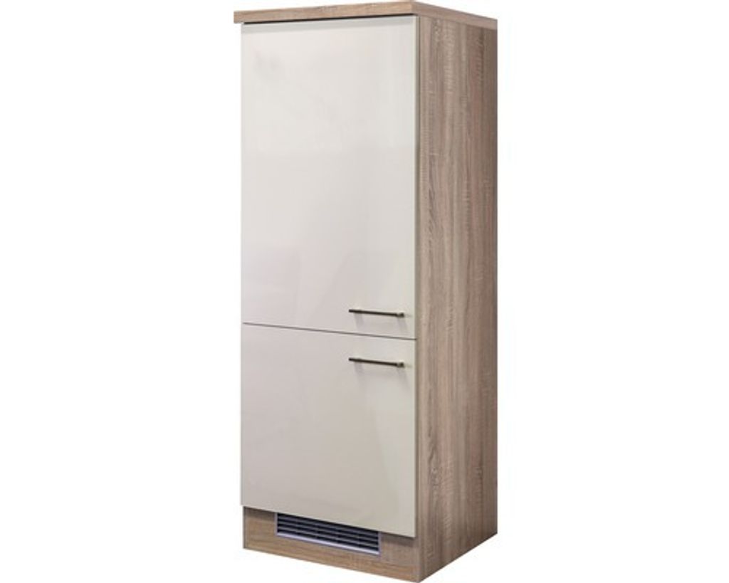 Flex Well Kühlumbauschrank für 88er Einbaukühlschrank Nepal BxTxH 60 x 57 x 161 cm kaschmir glänzend zerlegt Anschlag re