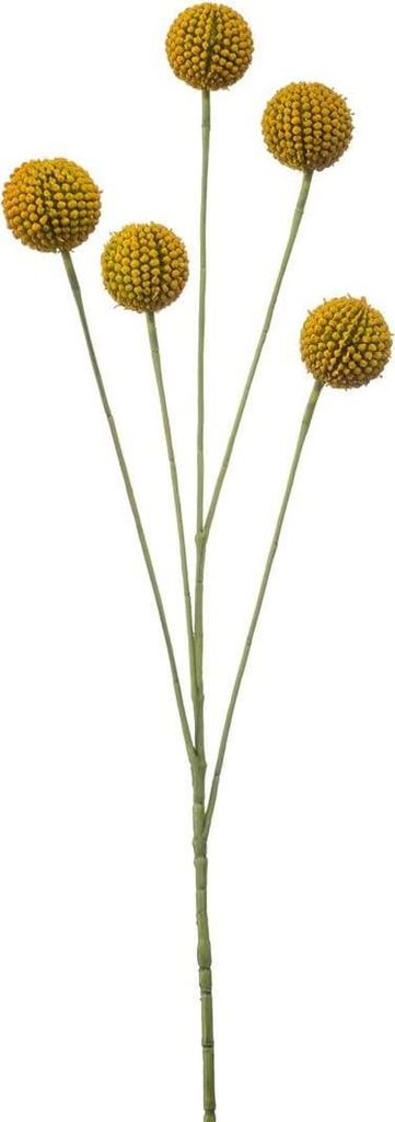artplants.de Dekozweig Trommelstöckchen AMELDA, gelb, 70cm - Künstlicher Zweig