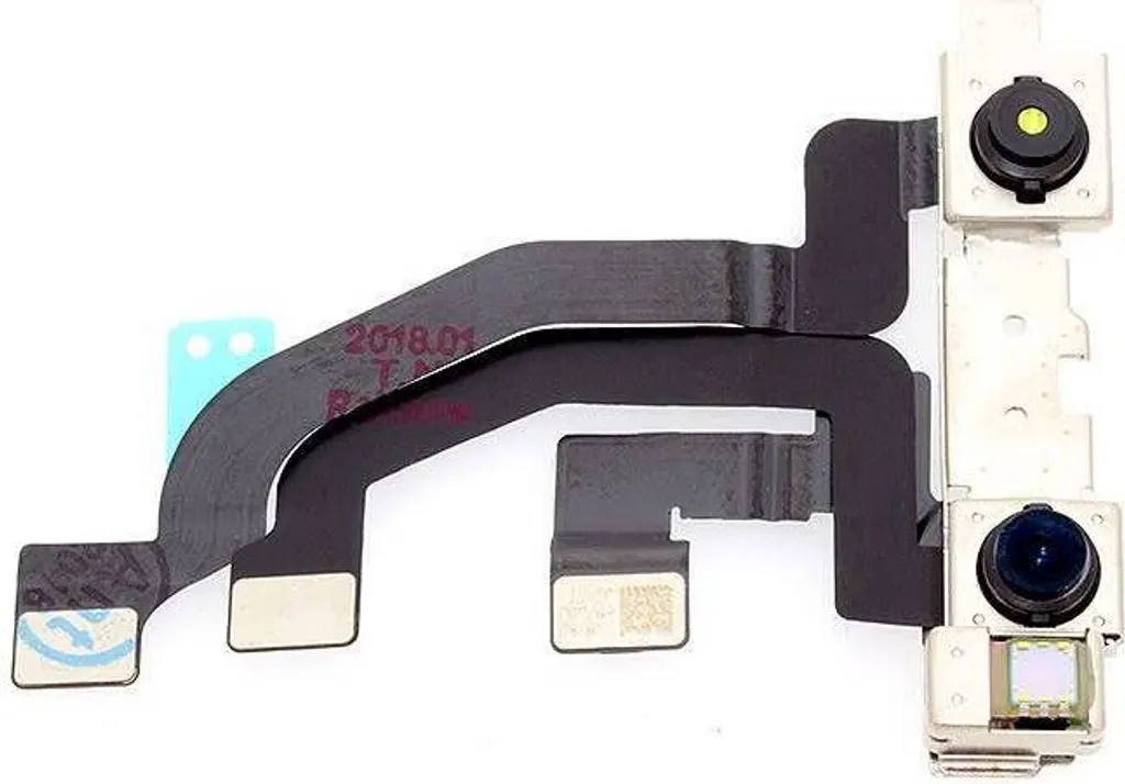 Nappe caméra avant iPhone X Noir - Module capteur de luminosité et Smal