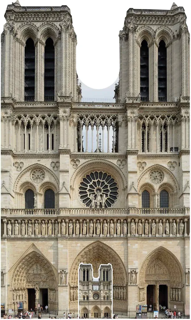 Modello Notre-Dame de Paris in Cartone 173cm | Supporto Didattico