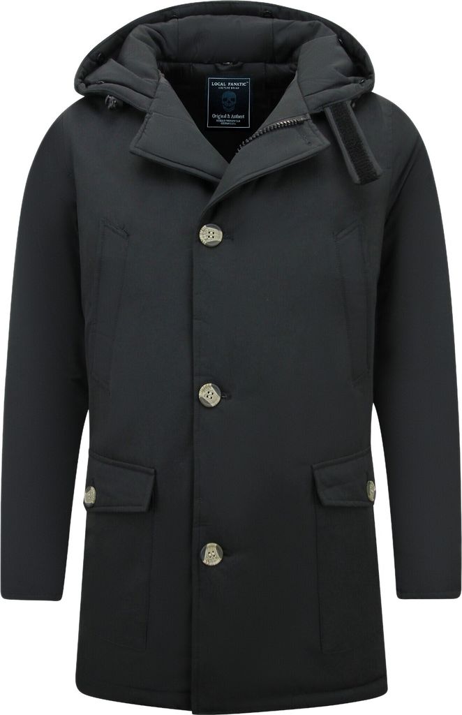 Wärmste Winterjacke Schwarz - XL