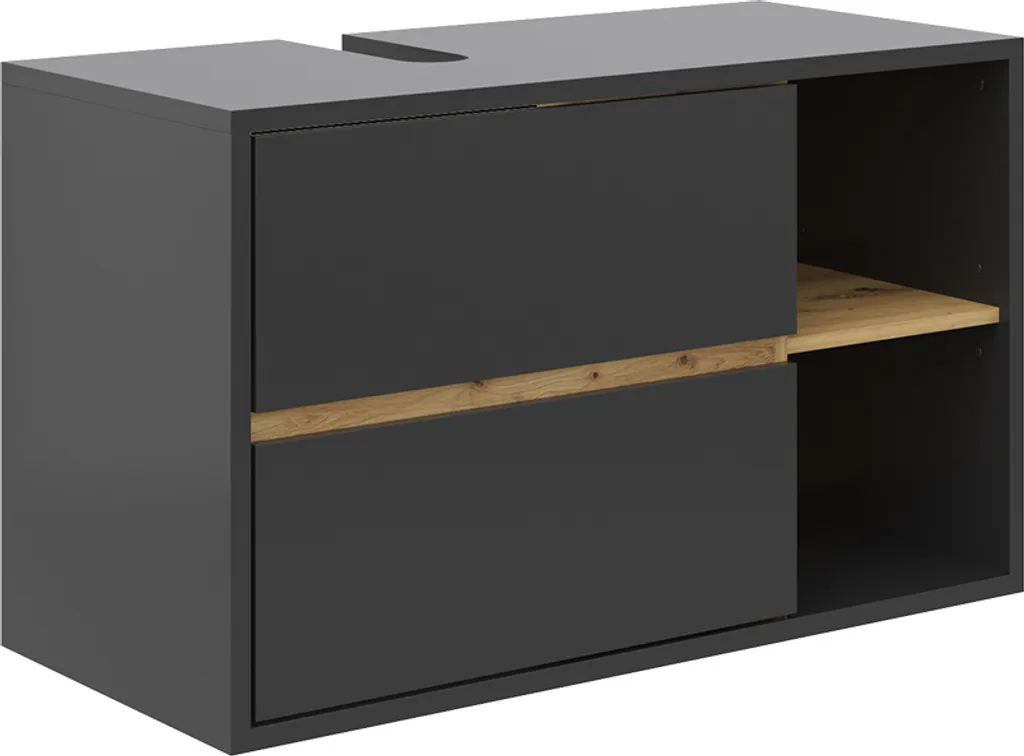 Optimisez l'espace sous vasque : Meuble Vicco Viola Anthracite 100cm