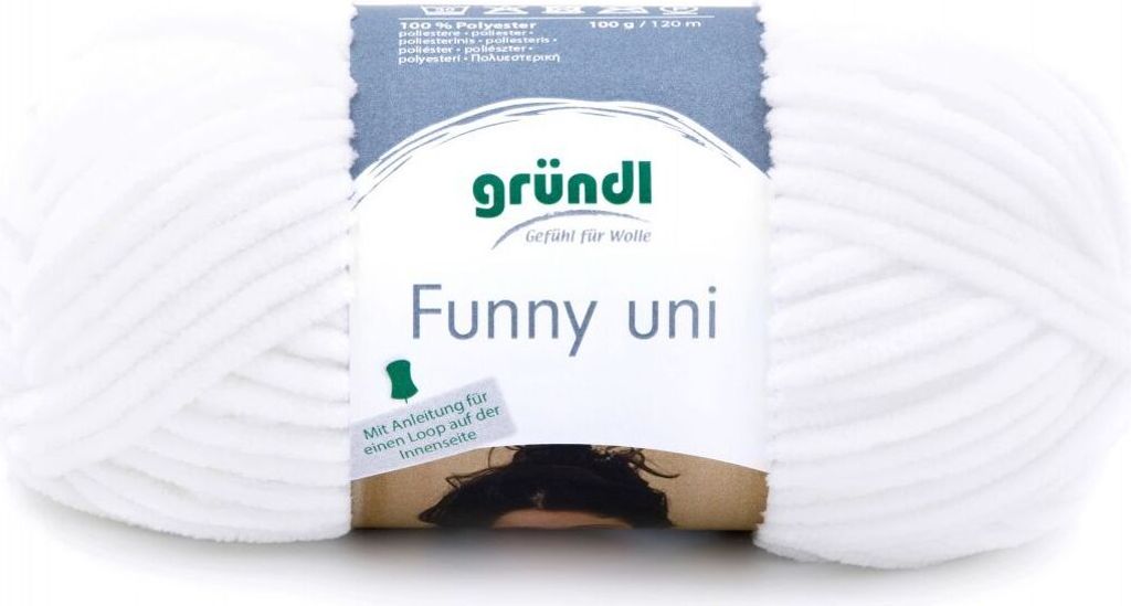 Gründl Wolle Funny uni 100 g weiß