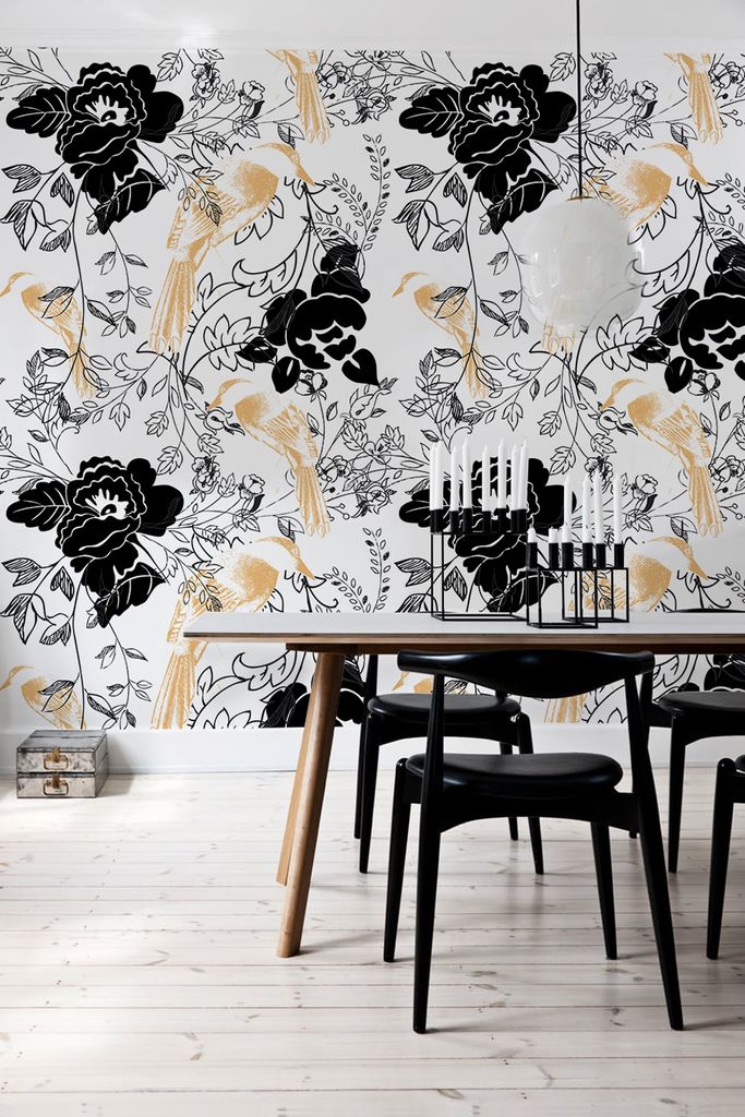Coloray Fototapete 152x104 cm Vlies-Fototapete - Birds Blume.