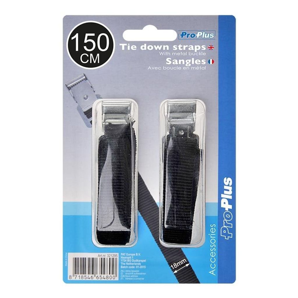 Spanngurte mit Metallschnalle 1,8 x 150 cm - Set à 2 Stück