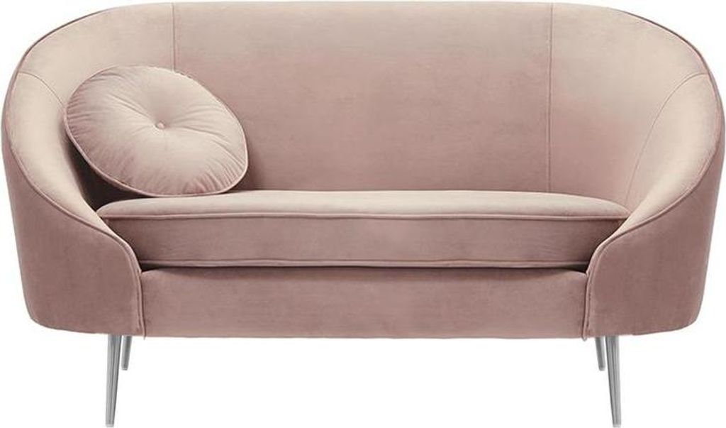 Zweisitzer-Sofa Kooper-Velluto 14-Standard piping-chrome metal