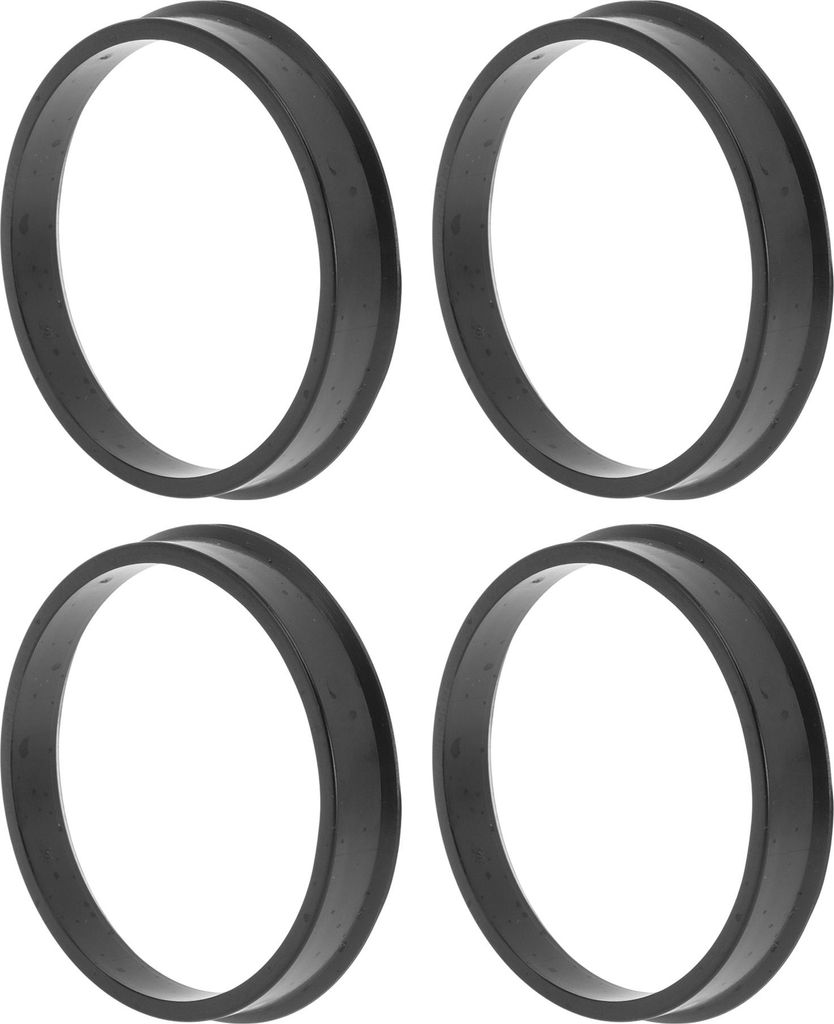 59,1 mm bis 54,1 mm Auto-Radnaben-Zentrierringe Schwarzes Polycarbonat-Räderzentrumswelle Stoßdämpfende Nabenringe 4 Stück