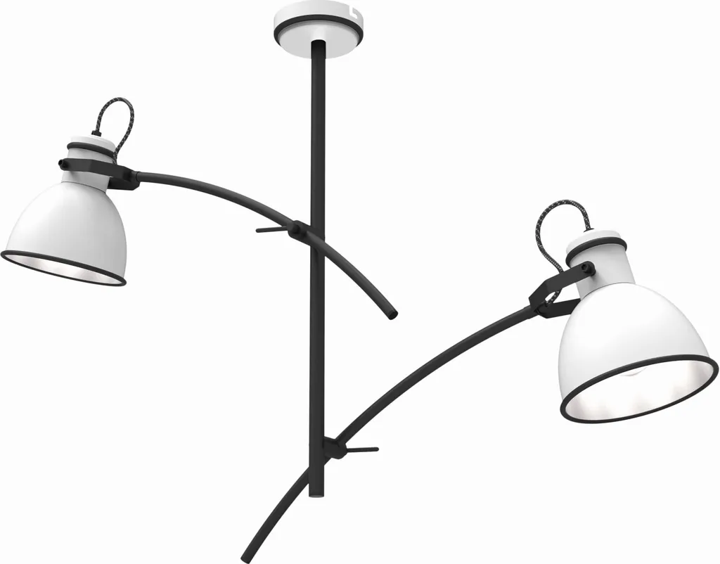 Suspension Design ZUMBA pour Plafond Bas : Éclairage Métal Noir Blanc