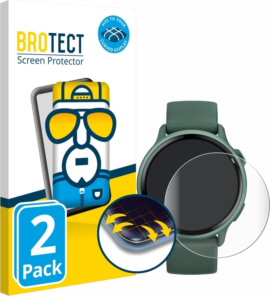 2x BROTECT Fullscreen Schutzfolie für Garmin vivoactive 6 Produktbild 
