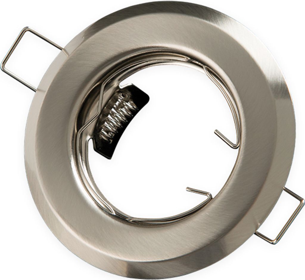 Einbaurahmen Satin (Matt Chrom) - Abgerundet, gepresst, Metalclip Befestigung ( 242700 )