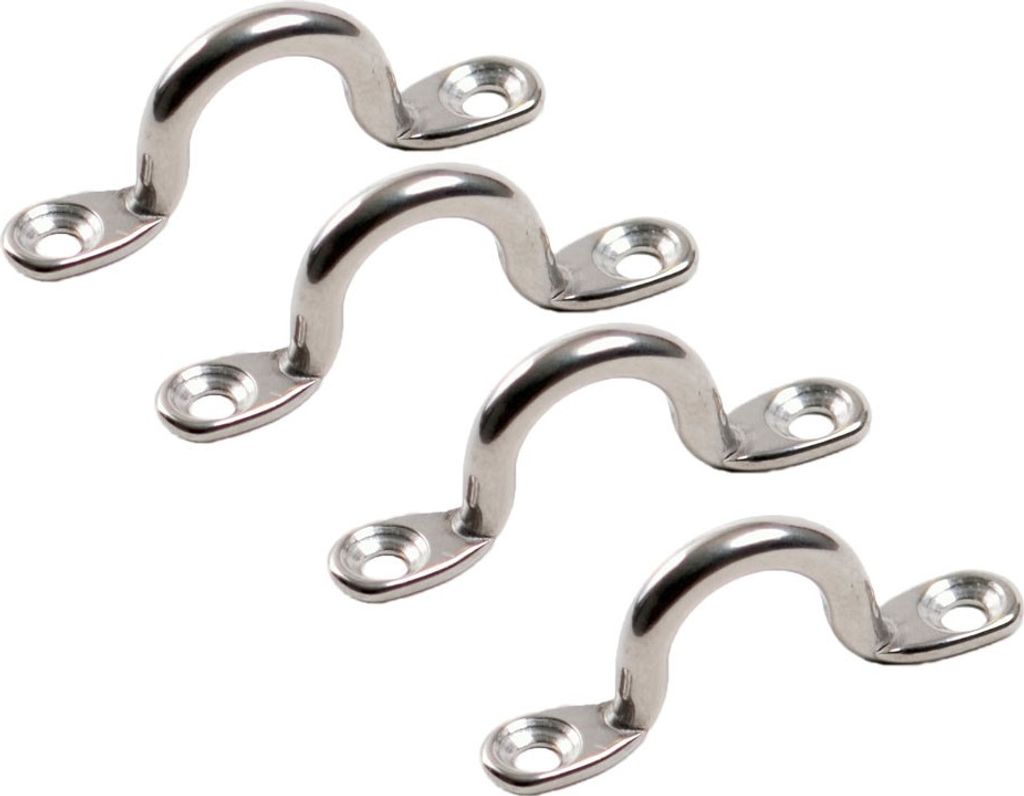 4er Set Fenderösen, L: 40mm, aus massivem Edelstahl