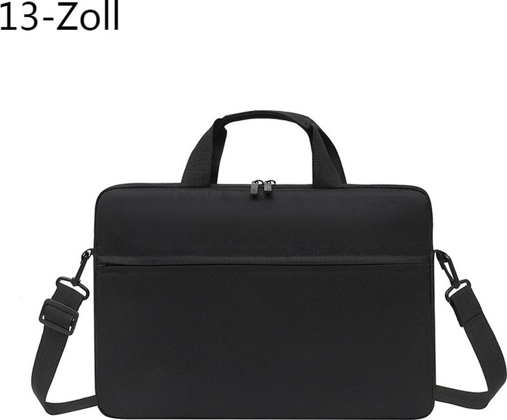 Schwarz Laptoptasche für MacBook Air M1 Hülle für Xiaomi Dell Asus Leichte Umhängetasche Handtasche Aktentasche, 13-Zoll