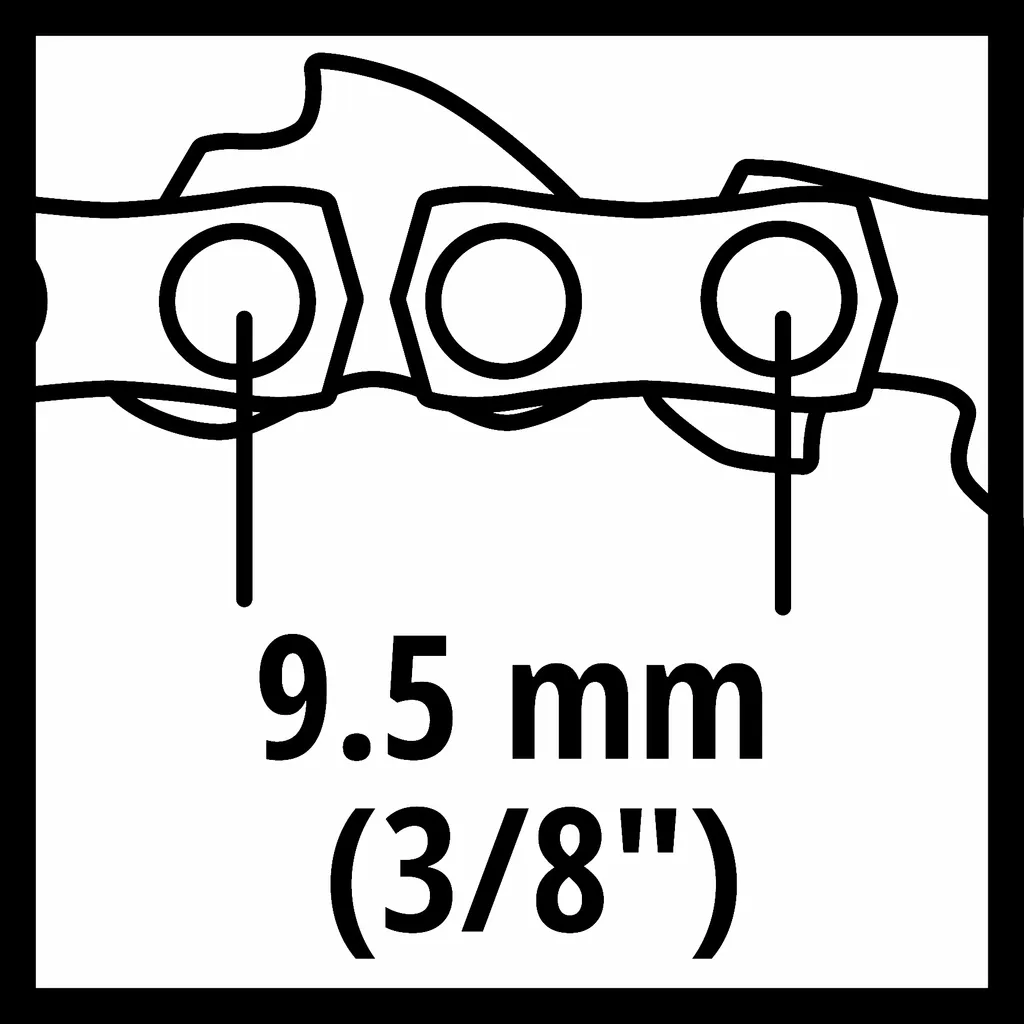 Chaîne pour tronçonneuse Einhell 20cm 33 maillons guide de 1.1mm 3/8 P