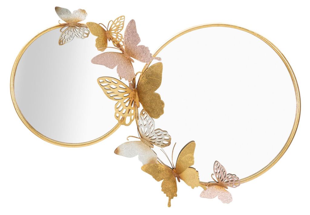 Mauro Ferretti Wandspiegel Doppelte Farfalle Rosa 81x3x52,5 Produktbild 