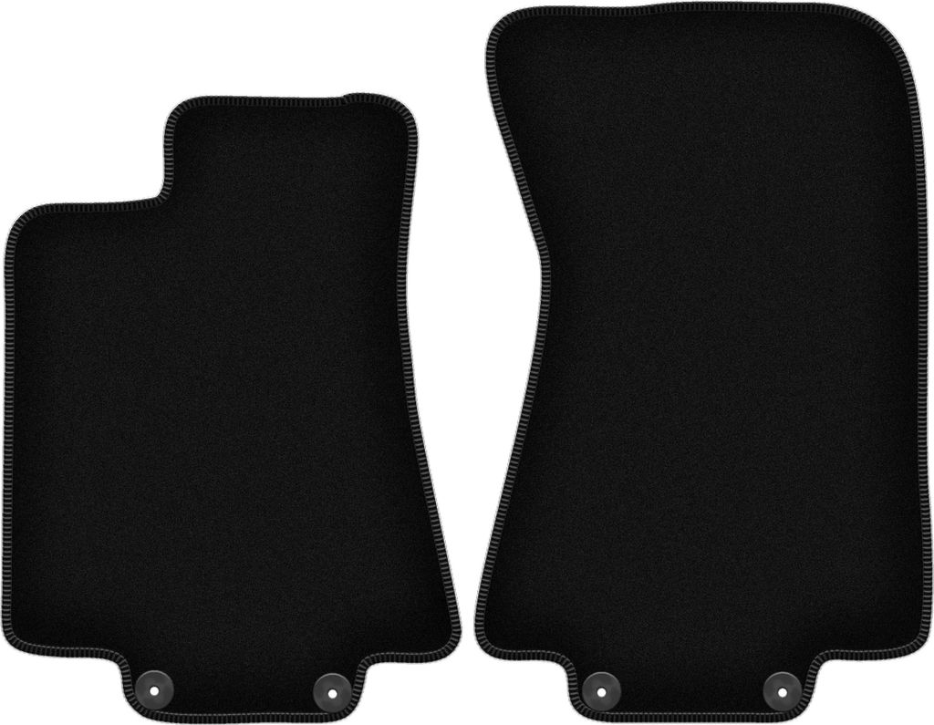 Wielganizator Velours-Autoteppiche vorne – passend für Jaguar XJ VII (Limousine, Bj. 2002-2009) – schwarz, passgenau, mit Befestigungen set 2...