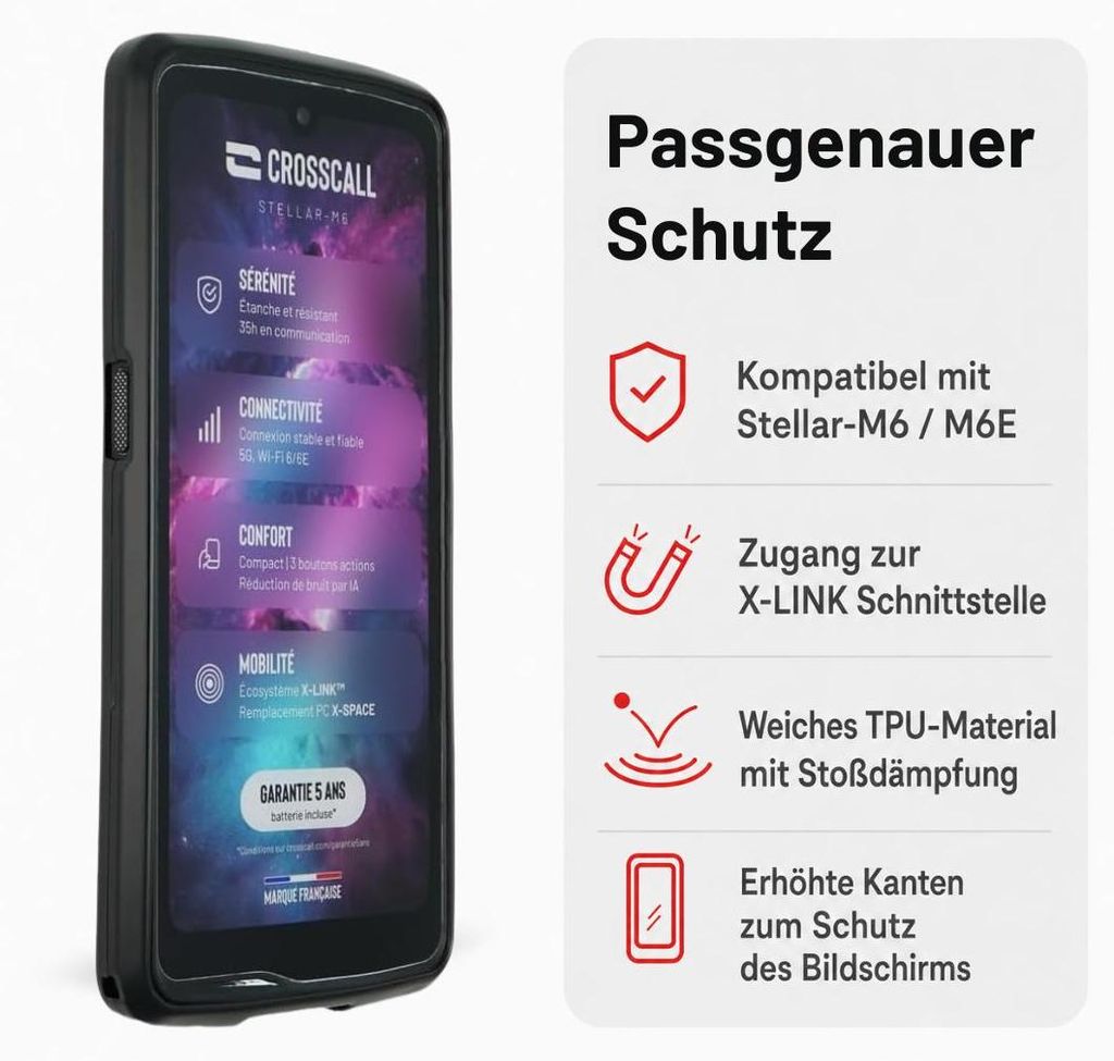 caseroxx Housse de protection TPU compatible avec Crosscall Image du produit 
