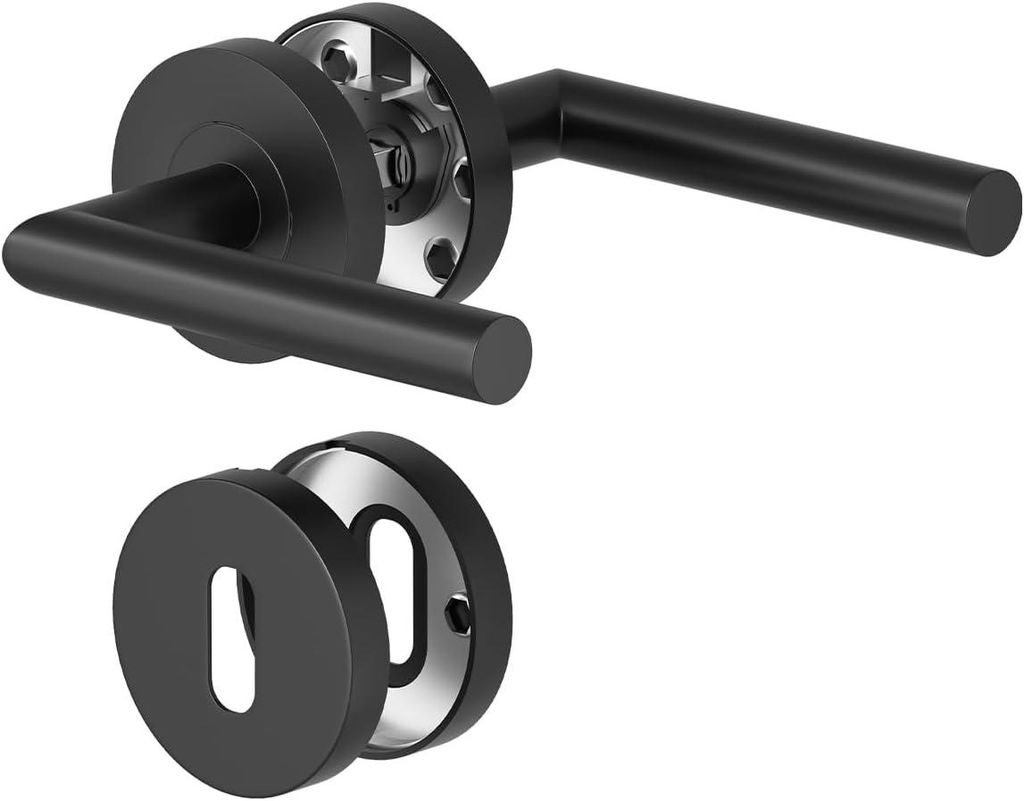 Türklinke Für Innentüren Aus Edelstahl Elegantes Set Schwarz