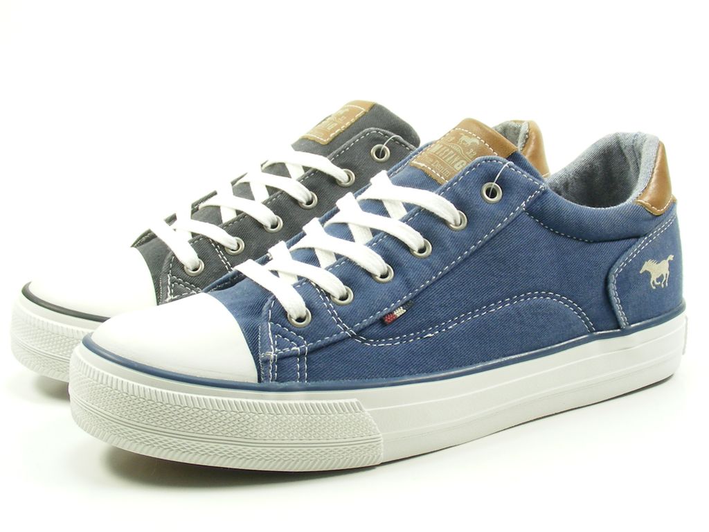 Mustang 1272-301 Damen Schuhe Sneaker Schnürer blau schwarz, Größe:36 EU, Farbe:Schwarz