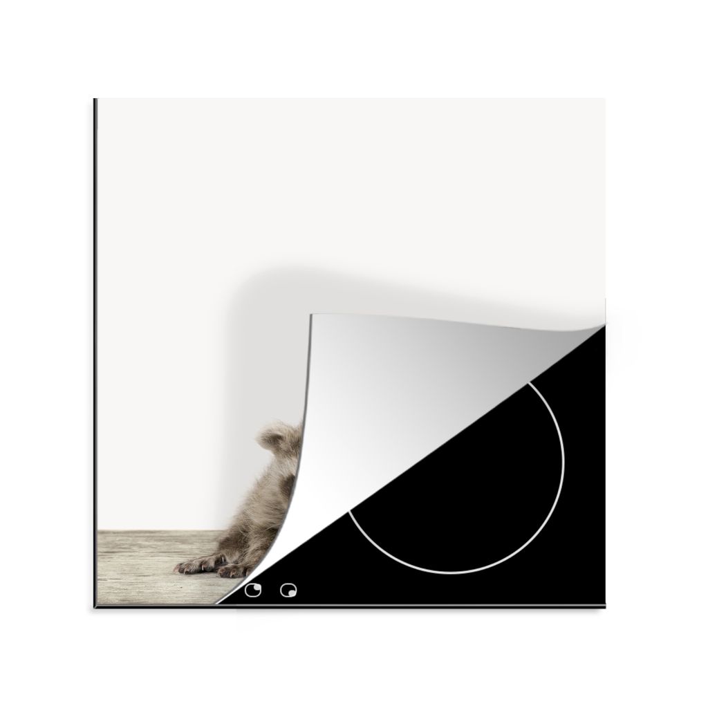 KitchenYeah Herdabdeckplatte Waschbär - Tiere - Jungen - Mädchen , 78x78cm, Küche Deko, Glaskeramikkochfeld Herdabdeckung, Abdeckplatte fùr K...