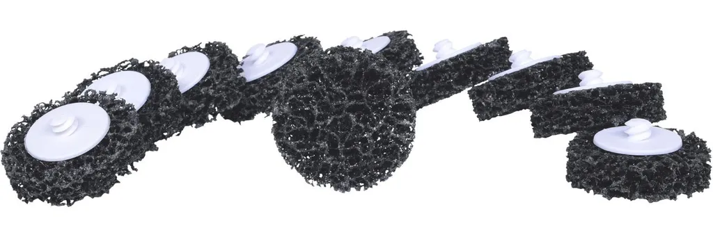 Patins abrasifs Ø50 mm Strip Rad noir pour enlever rouille et calamine