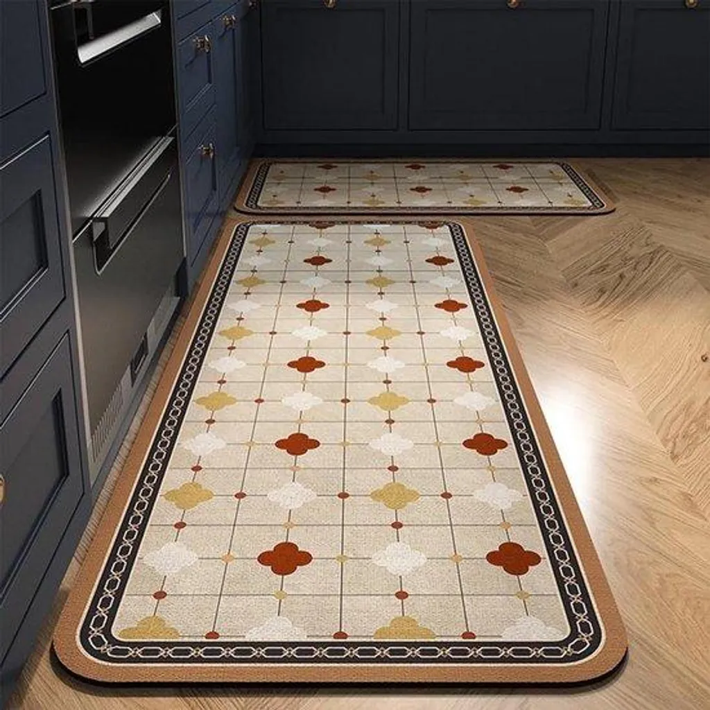 Tapis de cuisine pour maison et bureau lot de 2 tapis PVC ergonomiques