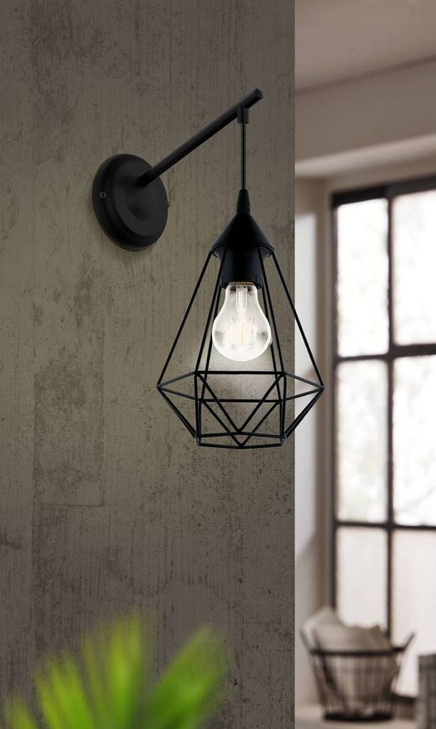 Nástěnné osvětlení Eglo Tarbes 49081 E27 1x60 W černé Obrázek produktu 