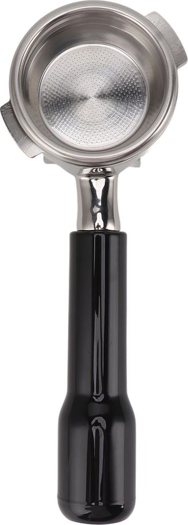 58mm Portafilter Edelstahl 2 Ohren abnehmbarer Filterhalter Portafilter für Nuova Kaffeemaschine Ersatzteil Schwarz
