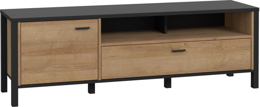 TV-Lowboard Fernsehschrank HiFi Element Unterschrank Wohnzimmer "Hialeah I"