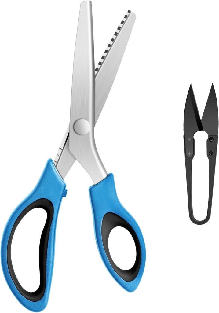 Zickzack-Schere 23 cm mit Fadenschere – Stoffschere Set für Produktbild 