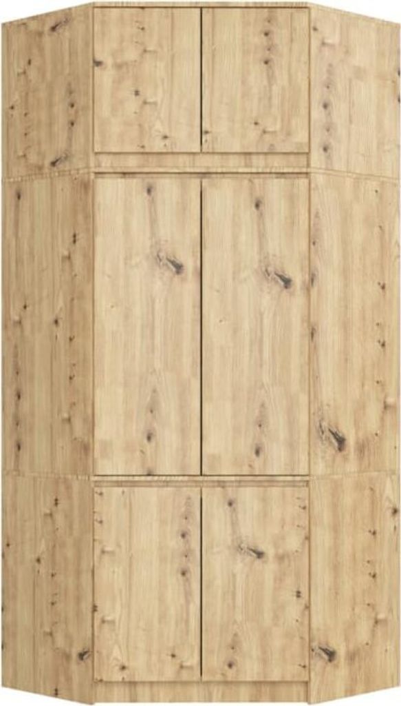 BDW Schlafzimmer Eckschrank mit Verlängerung, 6 Türen, Artisan Eiche