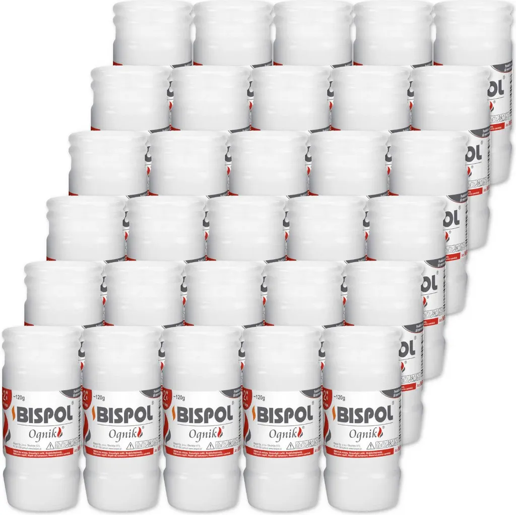 Bispol WP2N 48H Paraffina 30pz - Ricariche Professionali per Lumini