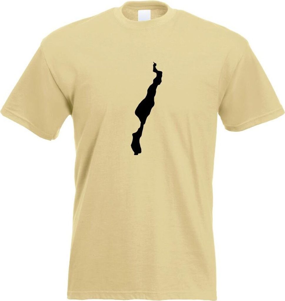 Kiwistar - T-Shirt - Khaki - Königssee - Deutschland - See Motiv Bedruckt Funshirt Design Print - mit Motiv Bedruckt - Funshirt Design - Sport - F...