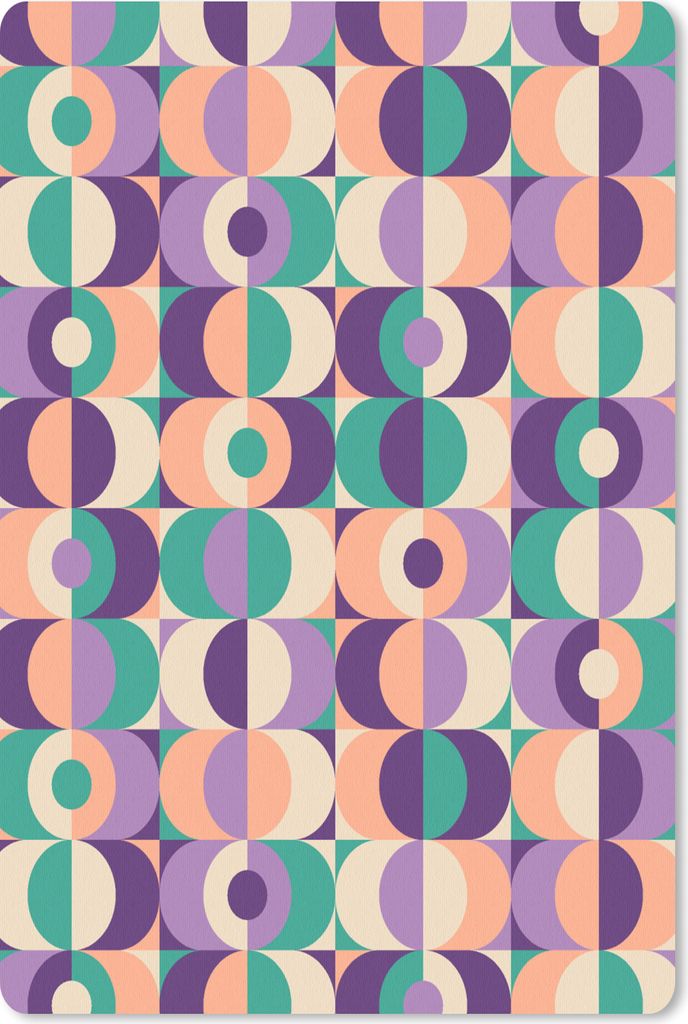 MuchoWow Mauspad Mousepad Muster - Geometrie - Retro 40x60 cm - Mousepads - Maus Mat - Pad - Mausunterlage - Schreibtisch Accesoire