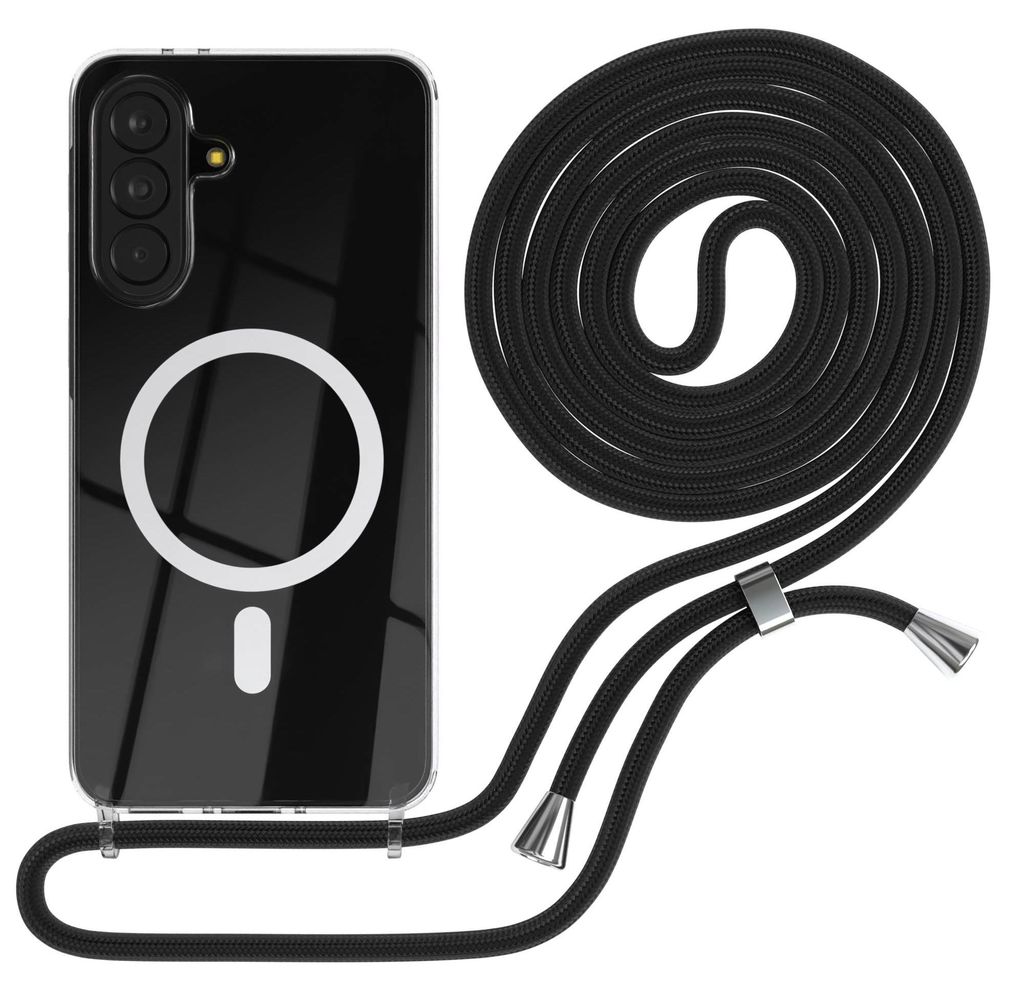 EAZY CASE - Handykette kompatibel mit Samsung Galaxy A37, Kette zum Umhängen, Handyhülle stoßfest, Silikonhülle mit Band, Transparente Hülle, ...