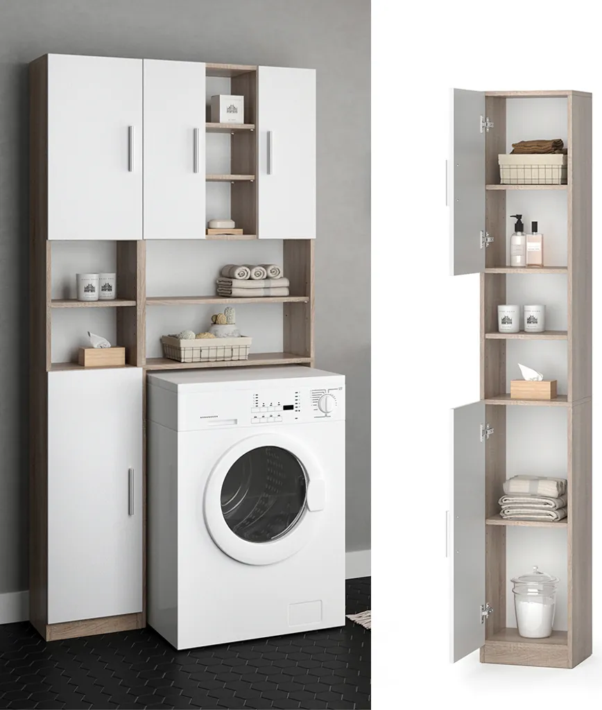 Meuble haut Vicco Luis 32x190cm Sonoma : gain de place et design