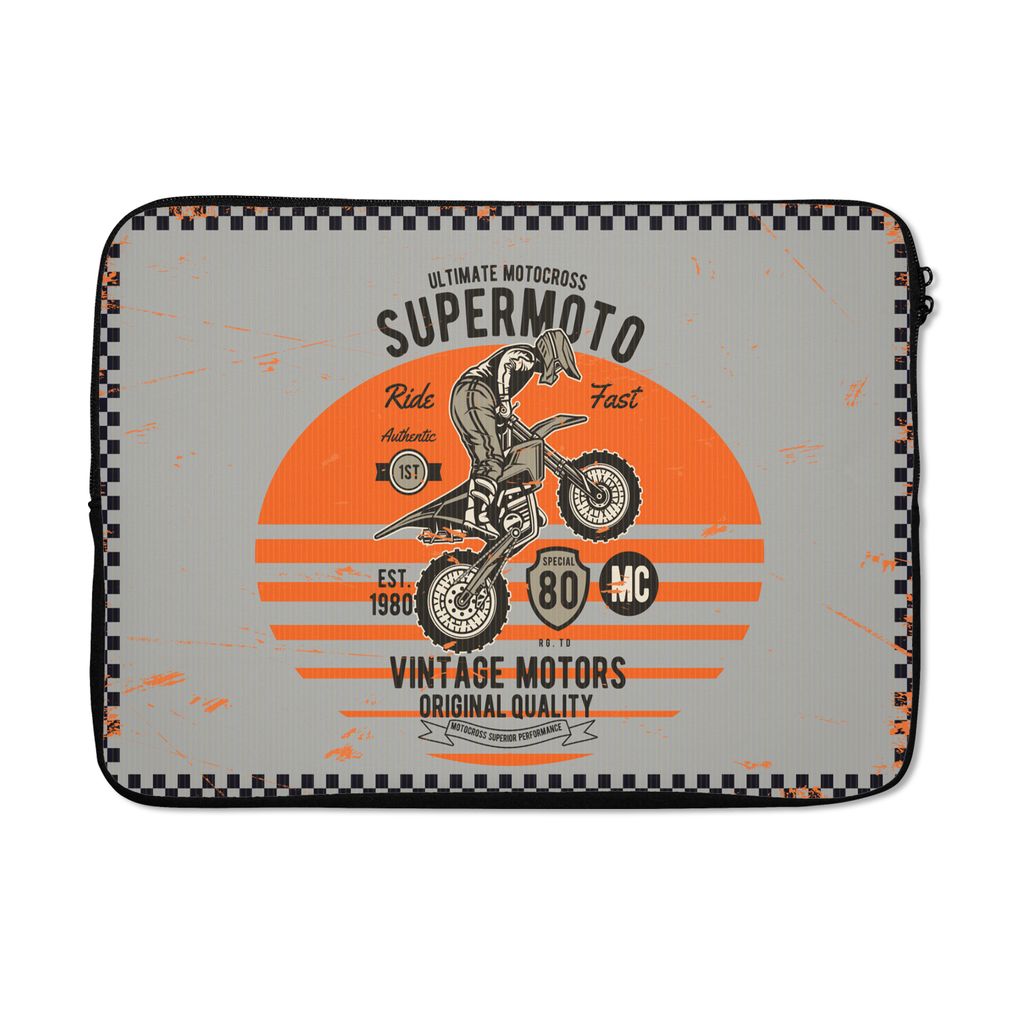 MuchoWow® Laptop Hülle 14 ZollMancave - Motorrad - Vintage Produktbild 
