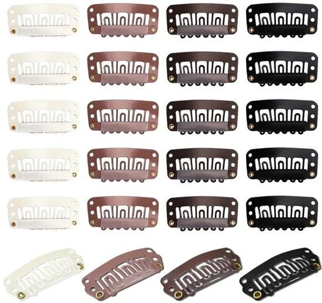 Barrettes à ressort métallique en acier doré pour femmes et filles