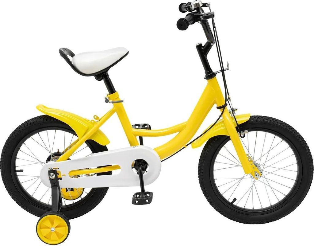 Kinderfahrrad 40 cm - Kids Bike - Stützräder - Rahmen aus Kohlenstoffstahl - Verstellbare Sitzhöhe - Für 5–8 Jahre, 100–135 cm - Bis 50 kg ...