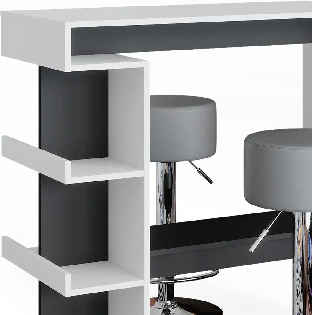 Set de Bar Compact Vicco Dana Blanc 108x50 cm : Solution Petit Espace