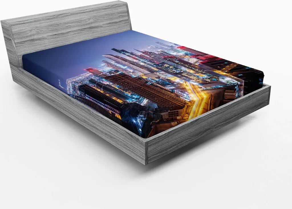 Drap-housse Dubaï 180x200 multicolore, textile microfibre ultra doux
