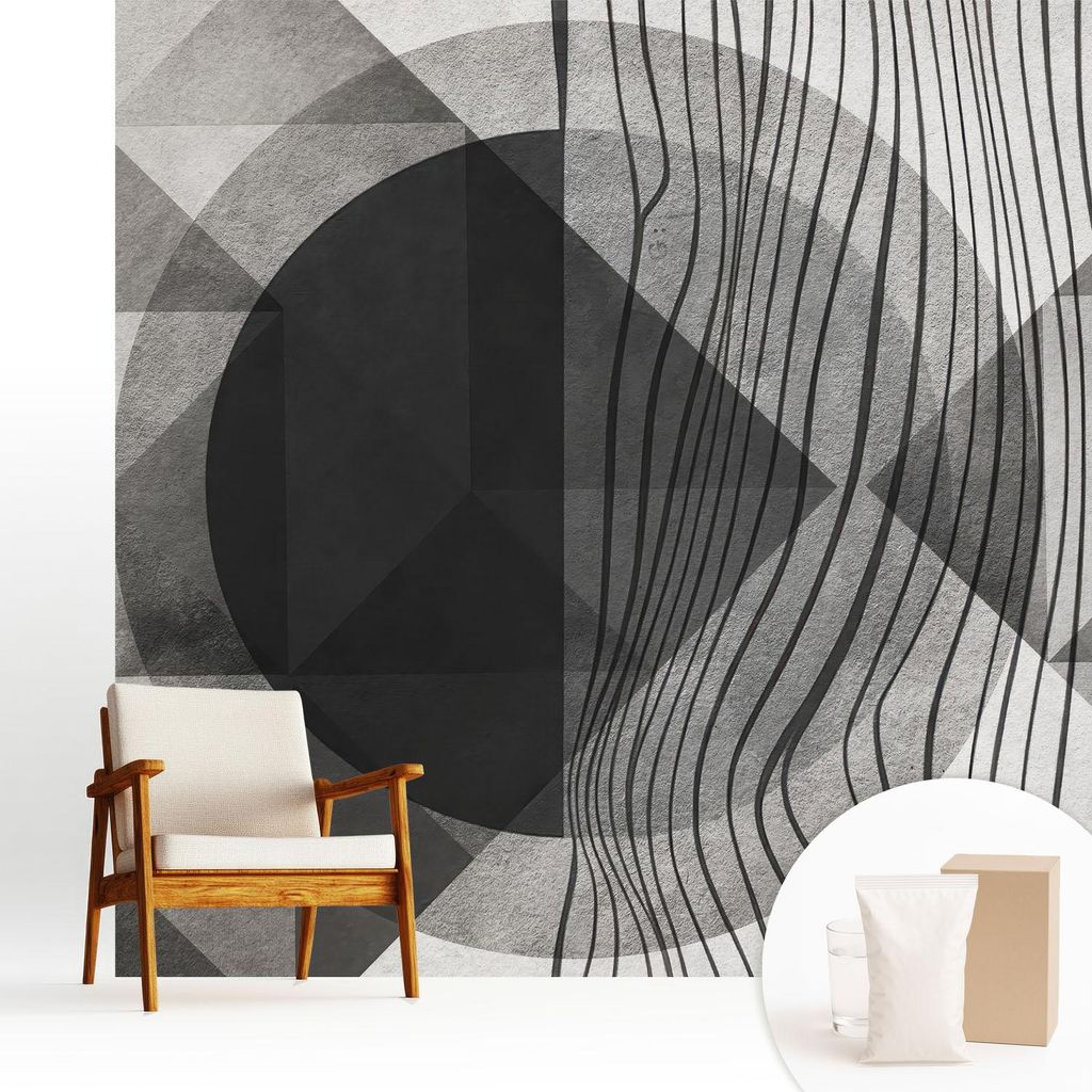 Fototapete - 250x250 cm - Tapete - Wandtapete - Wandbilder - Dekofolie - Tapete Folie - Wand - Dekoration - Wohnzimmer - Abstrakte Formen