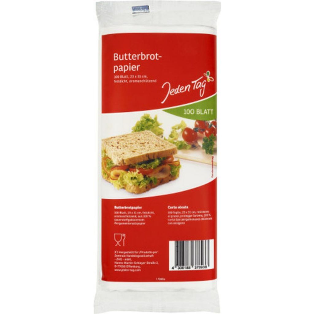 Jeden Tag Butterbrot-Papier Zuschnitte (100Stk) + usy Block