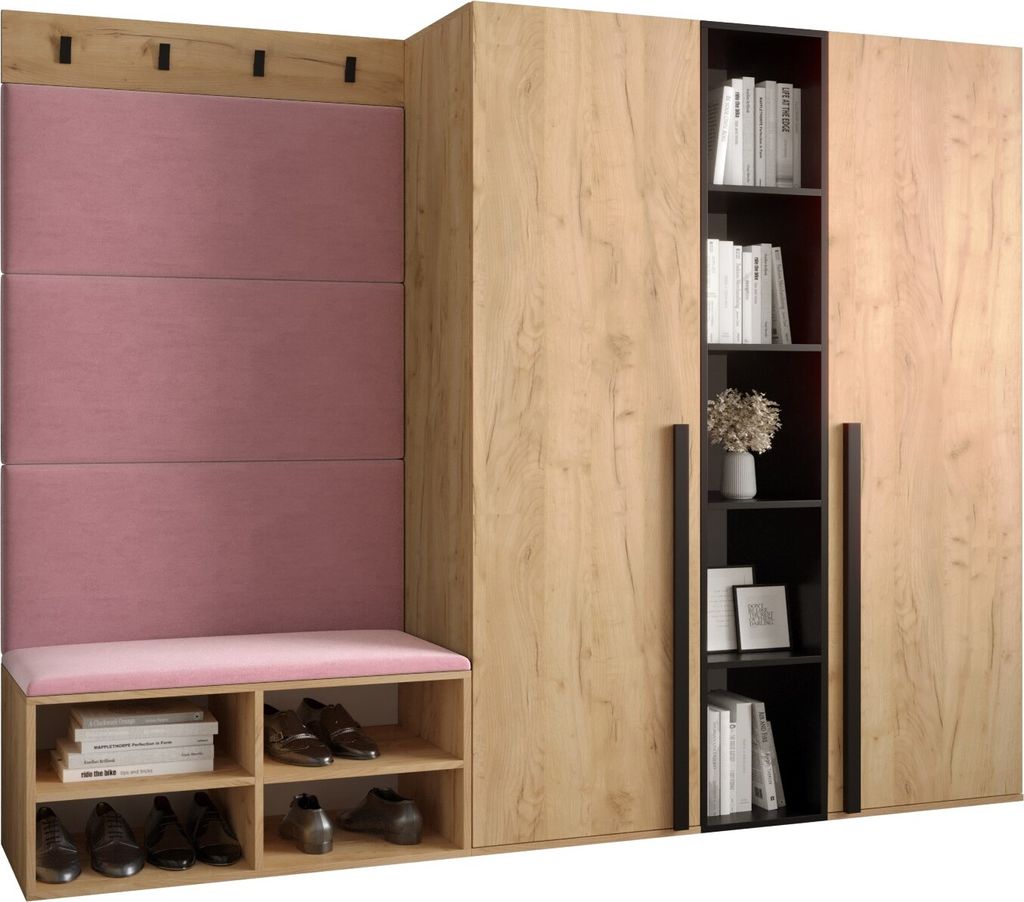 Garderobe MIRO Set 8 mit gepolsterten Paneelen Industrial Design