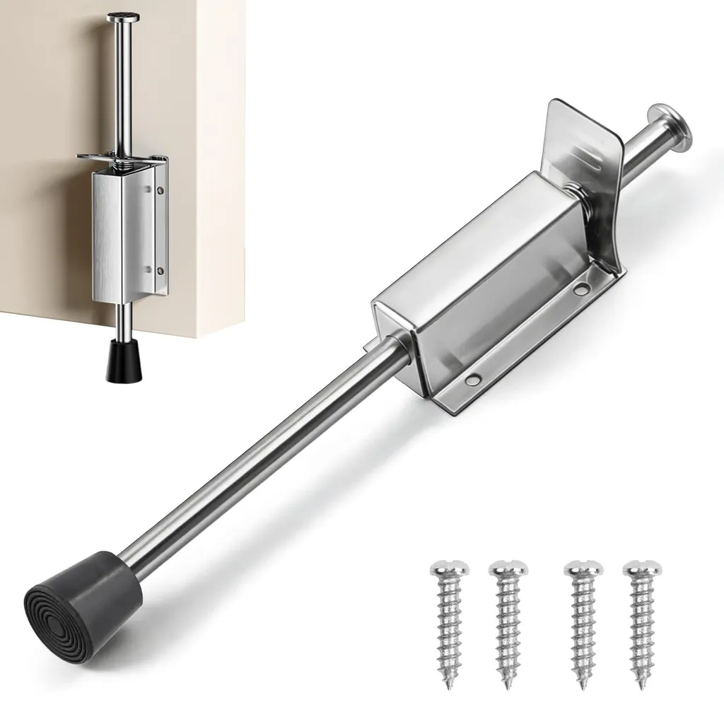 Solution anti-claquement porte : butée 250 mm à pédale en acier inoxydable