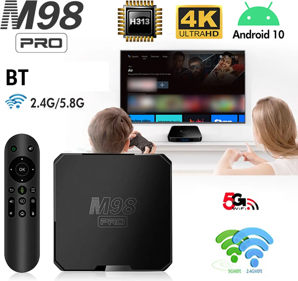 M98PRO TV Box : la solution pour un streaming 4K fluide et commande vocale