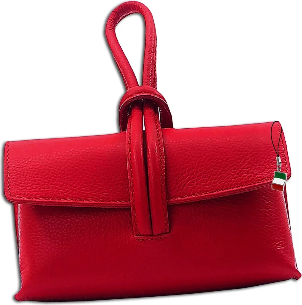 Pochette de soirée en cuir rouge Florence : Accessoire luxe OTF834R